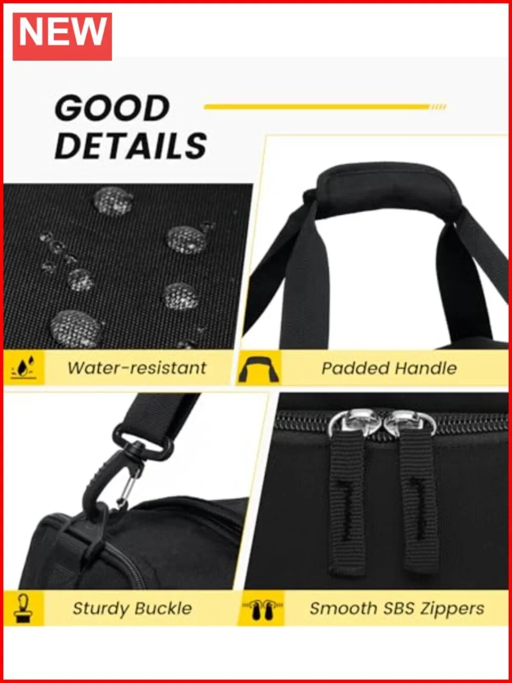 Lightweight Polyester Duffel Bag with Shoe Compartment for Travel Gym